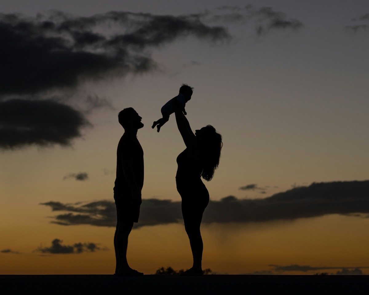 Parents with their baby